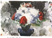 Mikhail Vrubel Flowers in Blue Vase France oil painting reproduction